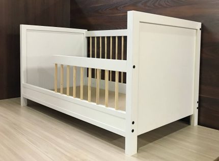 تختخواب کودک و نوجوان ام‌دی‌اف صابونی و چوب 1
